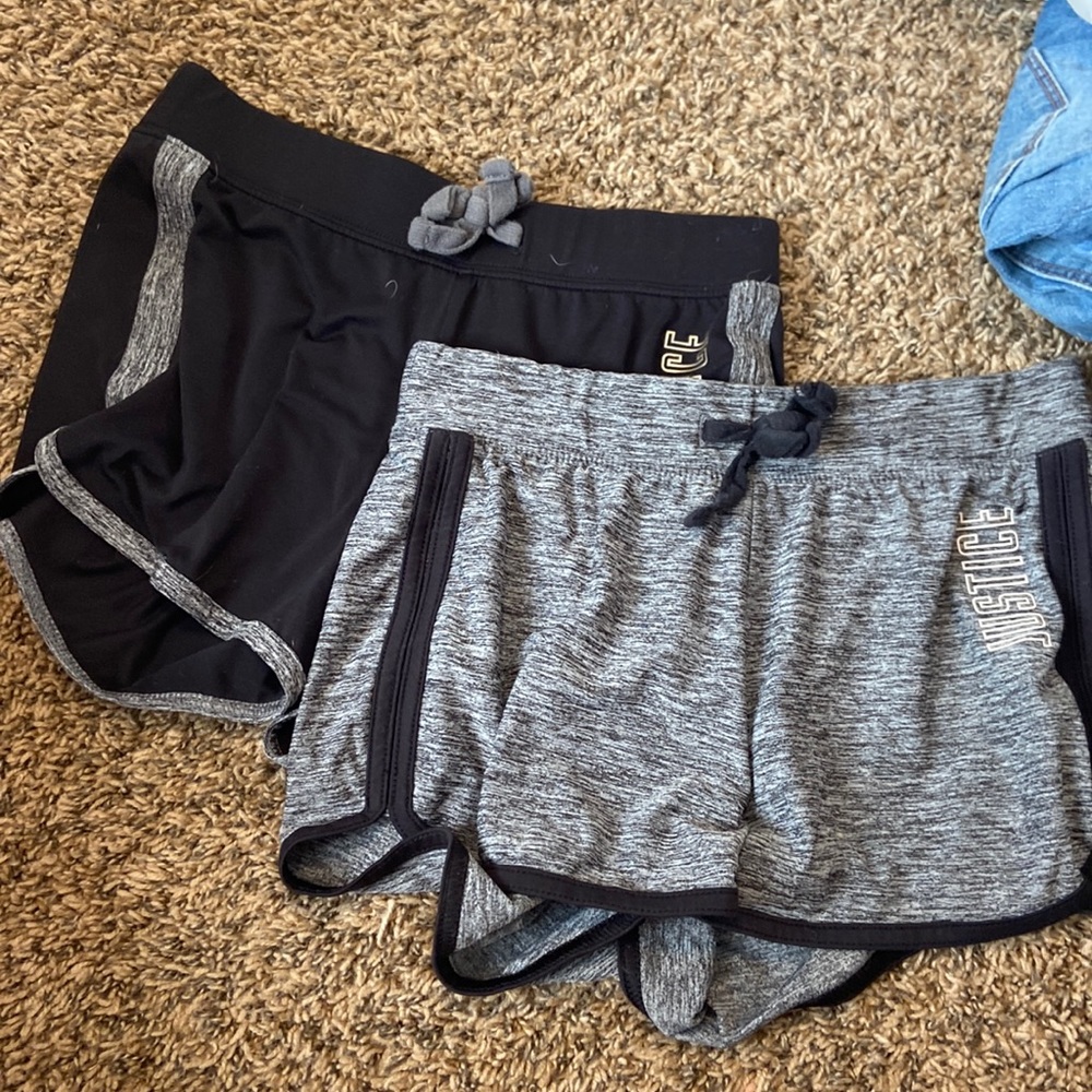Grey and Black Justice Shorts